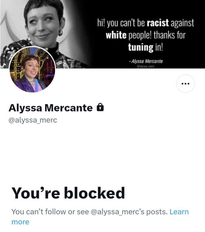 Alyssa Mercante expresses more racist views